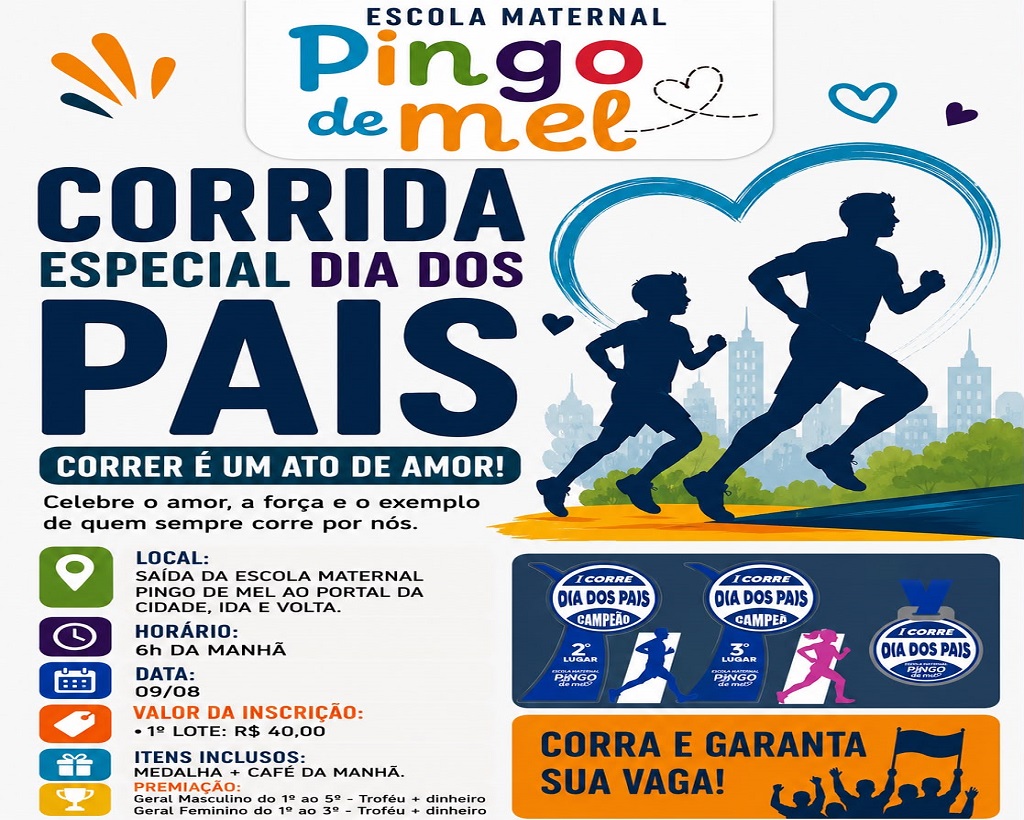 Corrida Especial Dia dos Pais Pingo de Mel